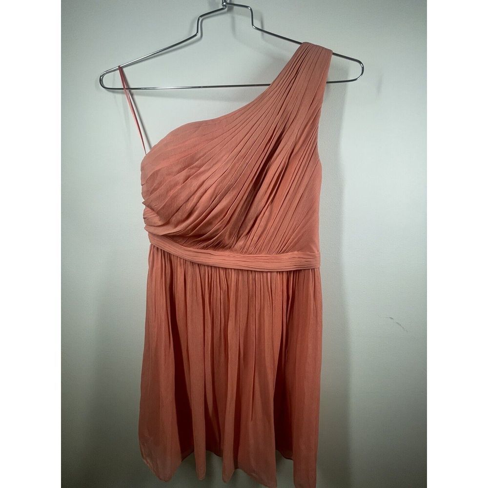 J. Crew Women’s Silk One Shoulder Dress‎ Prom Dance Spring Formal Size 10 Peach